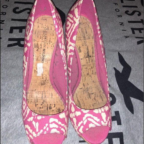 Pink and white high heels - Picture 2 of 2